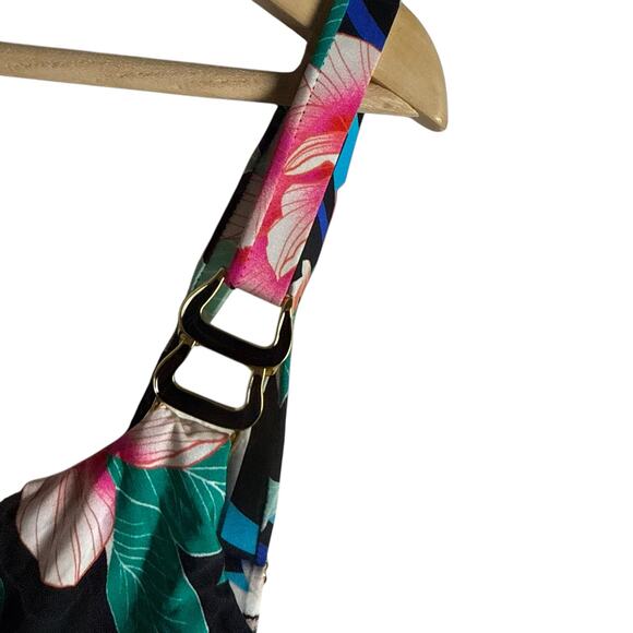 La Blanca Nightfall Floral Print One Shoulder One Piece Swimsuit Size 8 - Picture 8 of 11